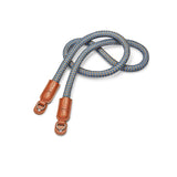 Carrying Strap, round braided rayon & leather cord