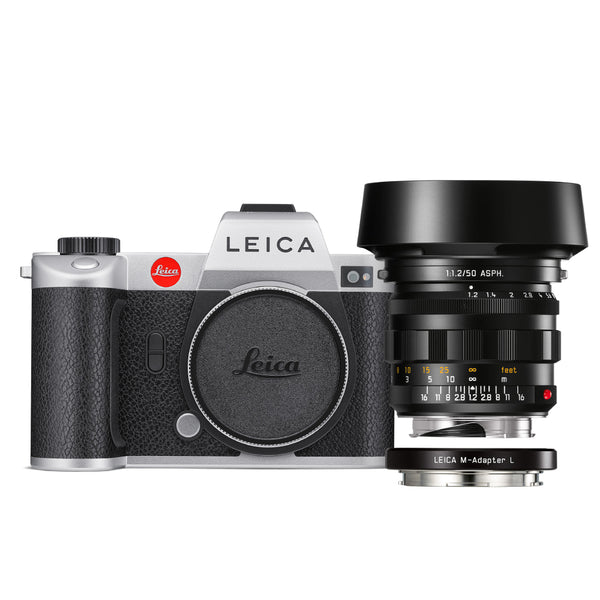 Leica SL2, Silver Kit with Leica Noctilux-M 50 f/1.2 ASPH. and M-Adapter L