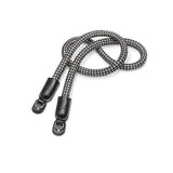 Carrying Strap, round braided rayon & leather cord