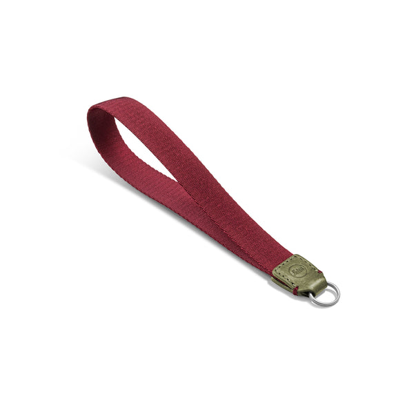 Leica D-Lux 8 Wrist strap, fabric, leather, olive/burgundy