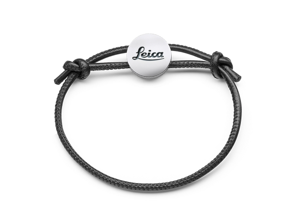 Leica Bracelet with Pendant, leather, black, 100 YEARS OF LEICA