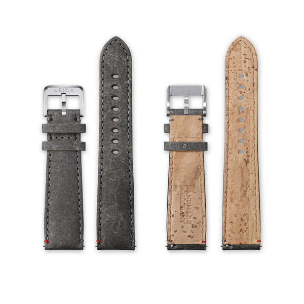 Leica ZM 1/ ZM 2 watch strap Hemp nature grey, stainless-steel pin buckle
