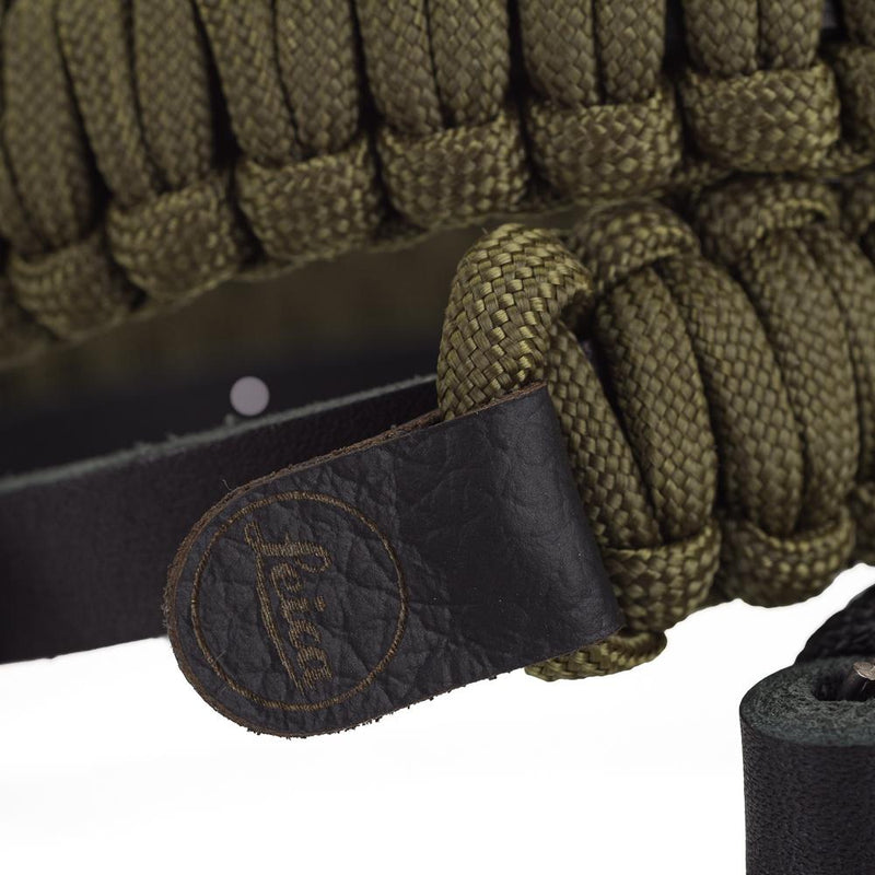 LEICA PARACORD STRAP, BLACK/OLIVE, 126CM, DESIGNED BY COOPH (KEY RING STYLE)